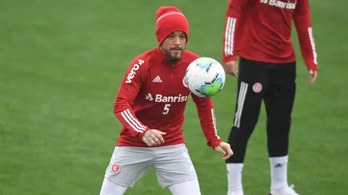 El Cabezón durante la práctica del club brasileño.