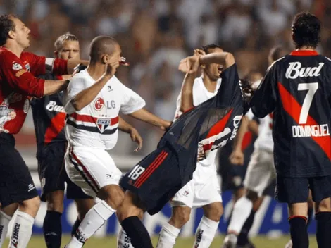 El partido con San Pablo que terminó a las piñas, con Gallardo en la cancha