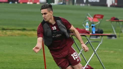 El delantero se concentra en el partido frente a San Pablo del 17 de este mes.