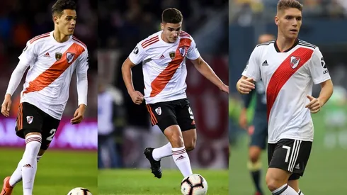 Cristian Ferreira, Julián Álvarez y Benjamín Rollheiser, tres de las grandes promesas de River