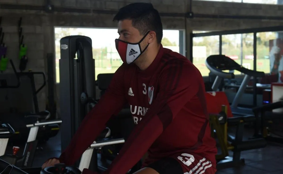 Jorge Moreira, en su primer día de entrenamientos en Ezeiza