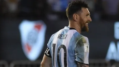 Lionel Messi en el Monumental: hace tres años, en el partido contra Chile por las Eliminatorias.