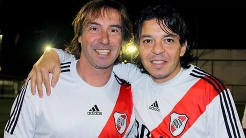 Borrelli y Gallardo jugando para el fútbol Senior.