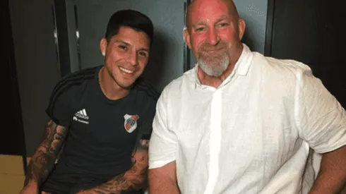 Christian Martin junto a Enzo Pérez, durante el Mundial de Clubes 2018.