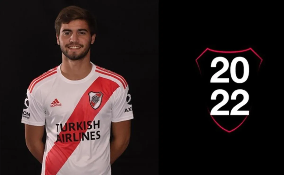 Así el club anunció la renovación del juvenil.