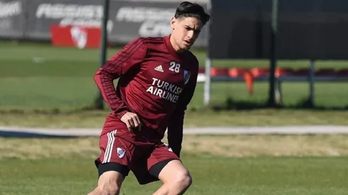 Lucas se entrena a todo ritmo en el predio de Ezeiza.