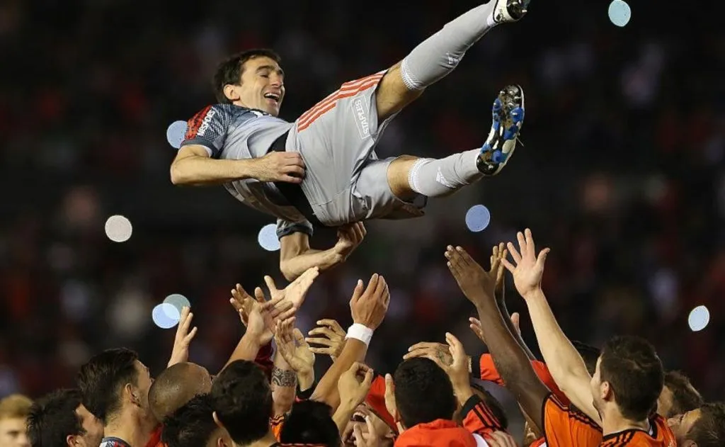 Barovero atajó 168 partidos oficiales en River y recibió 145 goles.