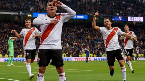 El festejo alocado de Juanfer en el Santiago Bernabéu, luego de aquel zurdazo espectacular