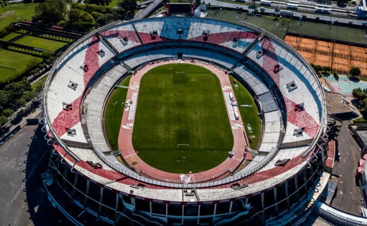 Fotografía del estadio Monumental durante la cuarentena.