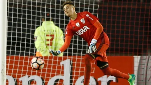 El 1 atajó una vez en la Primera de River: frente a Independiente de Medellin en la Libertadores 2017.
