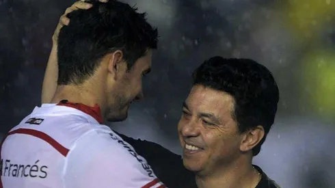 El saludo del Pipa y el Muñeco luego de la obtención de la Copa Libertadores 2015