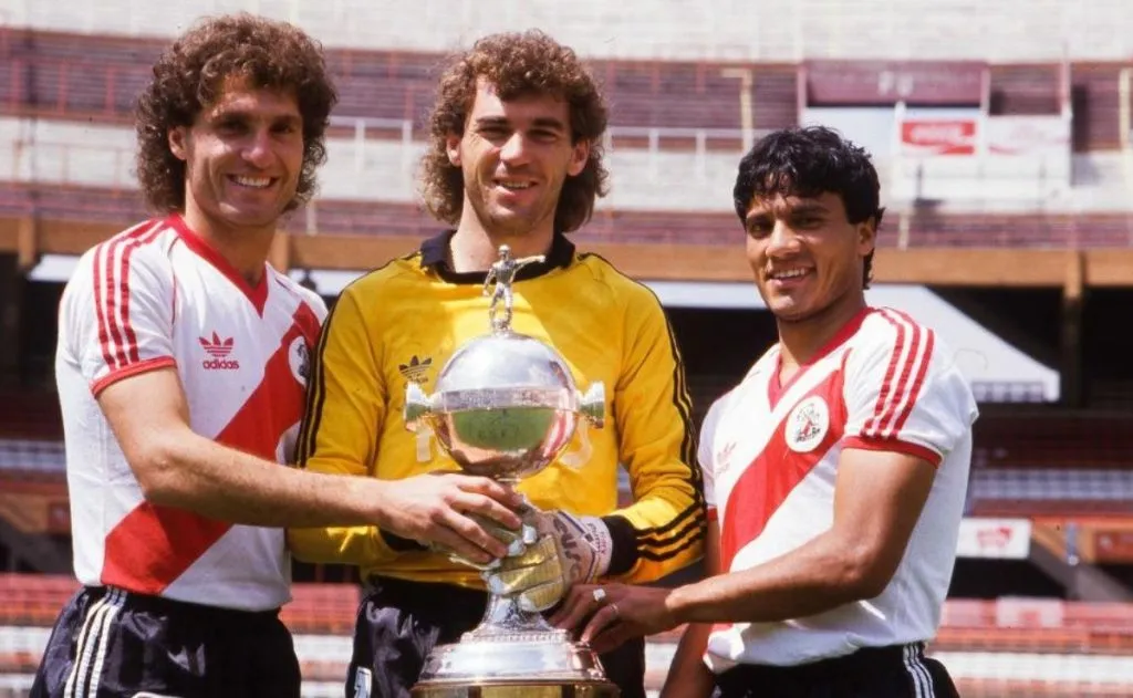 Ruggeri, Pumpido y Enrique, los campeones del mundo del 86 de River.