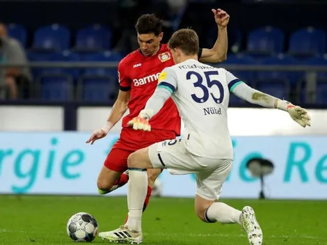 Alario estuvo presente en el empate del Leverkusen