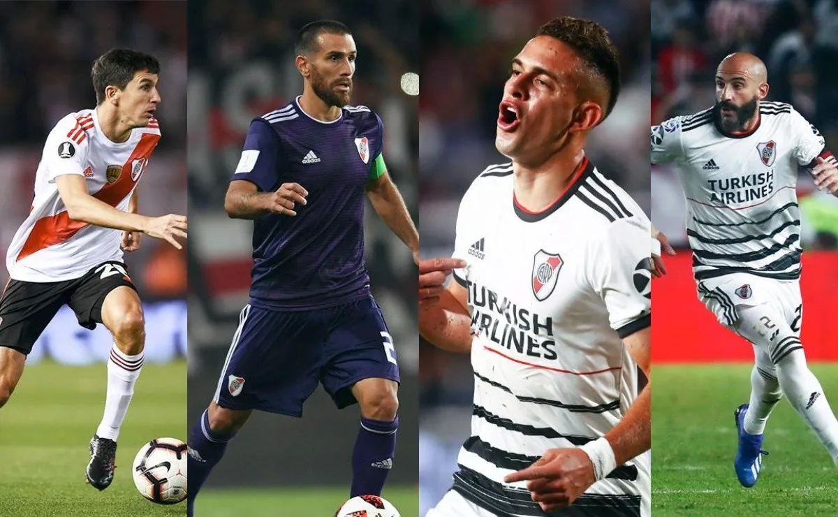 Los cuatro futbolistas de River que darán charla a los juveniles.