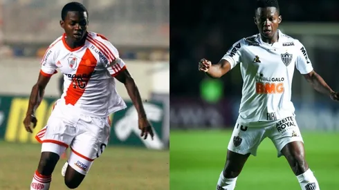 El ecuatoriano durante su pasado por River y su presente con el club galo.