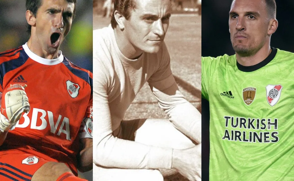 Tres arqueros que marcaron la historia de River: Barovero, Carrizo y Armani. (FOTOS: Getty / El Gráfico)