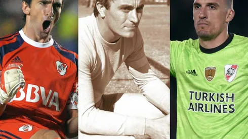 Tres arqueros que marcaron la historia de River: Barovero, Carrizo y Armani. (FOTOS: Getty / El Gráfico)