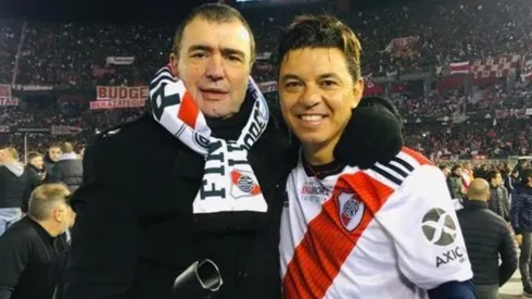 Lito junto al Muñeco Gallardo, con quien mantiene una gran relación.