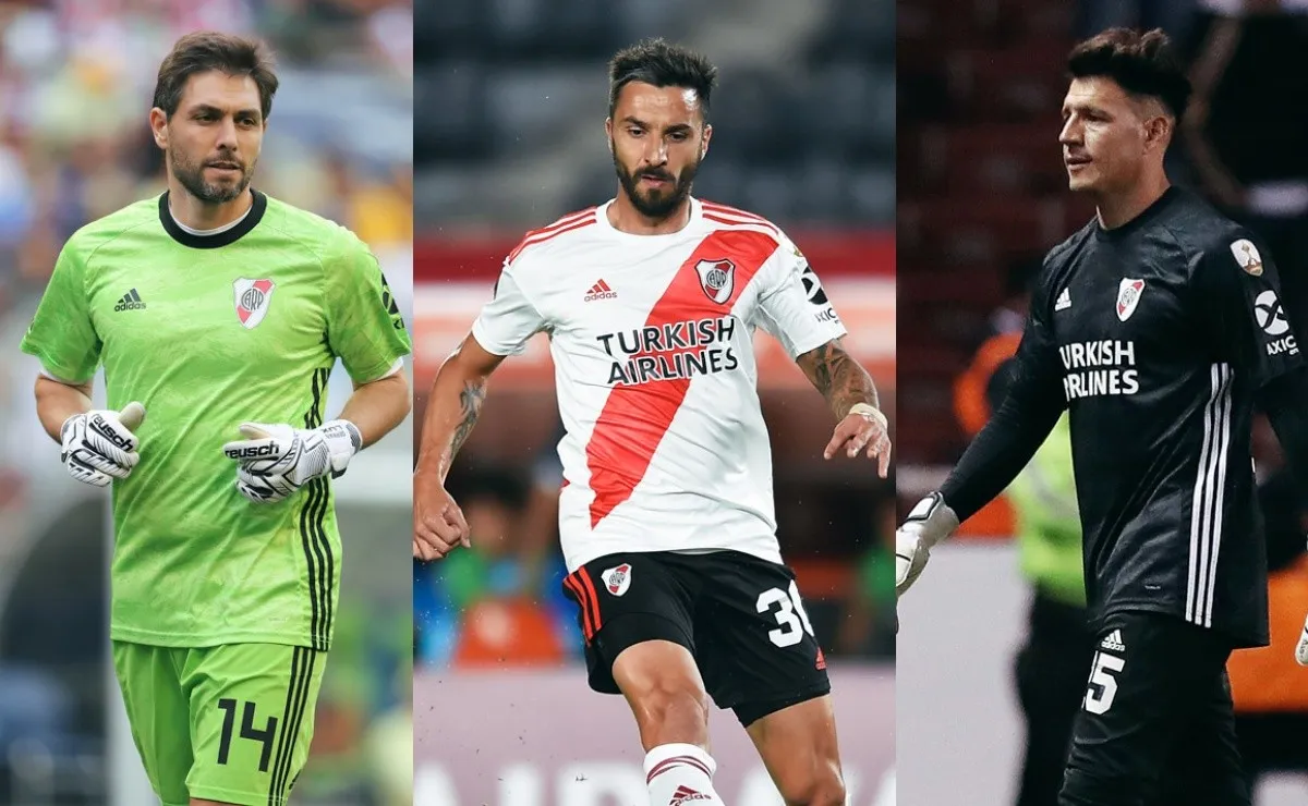 Germán Lux, Ignacio Scocco y Enrique Bologna finalizan sus vínculos el próximo 30 de junio. (FOTO: Getty)