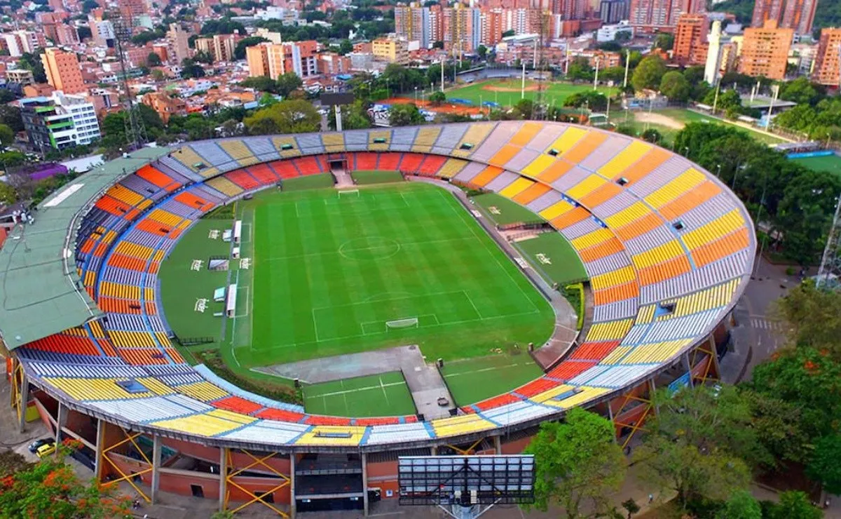 El estadio Atanasio Girardot, cancha donde son locales Atlético Nacional e Independiente Medellín.