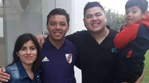 Gallardo charló durante unos 10 minutos con Velázque en River Camp.