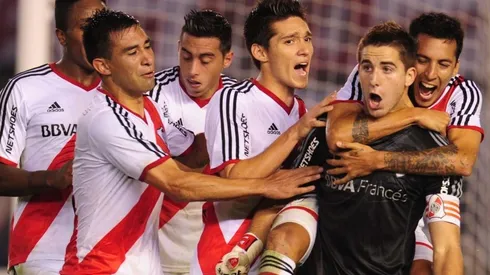 El momento de euforia, luego del penal atajado por Chichizola