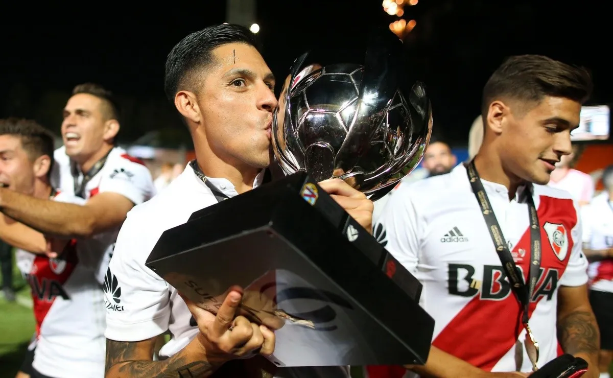 River jugó tres veces la Supercopa Argentina: perdió dos y ganó una, contra Boca. (FOTO: Getty)