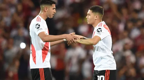 Exequiel Palacios jugó 87 partidos oficiales en River, con 10 goles y 5 títulos integrando el plantel. (FOTO: Getty)