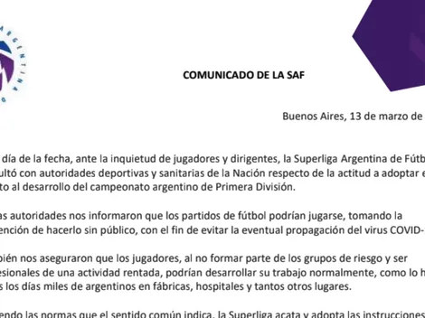 La Superliga anuncia que River será castigado