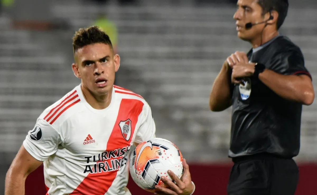 Rafael Borré fue uno de los cuatro extranjeros de River que anoche marcaron un gol. (FOTO: Getty)