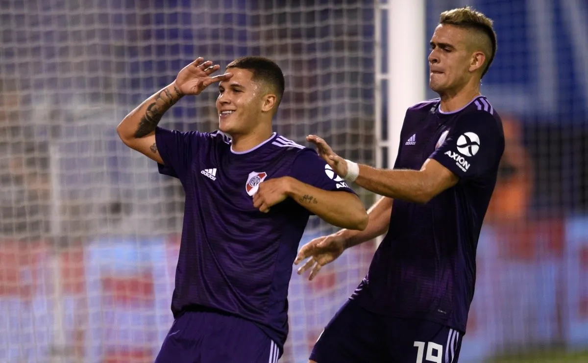 Quintero y Borré, dos de los tres colombianos que tiene el plantel de River.