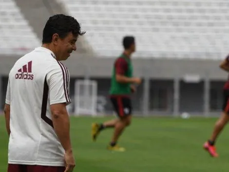 Gallardo estuvo presente en la práctica y viajará a Tucumán