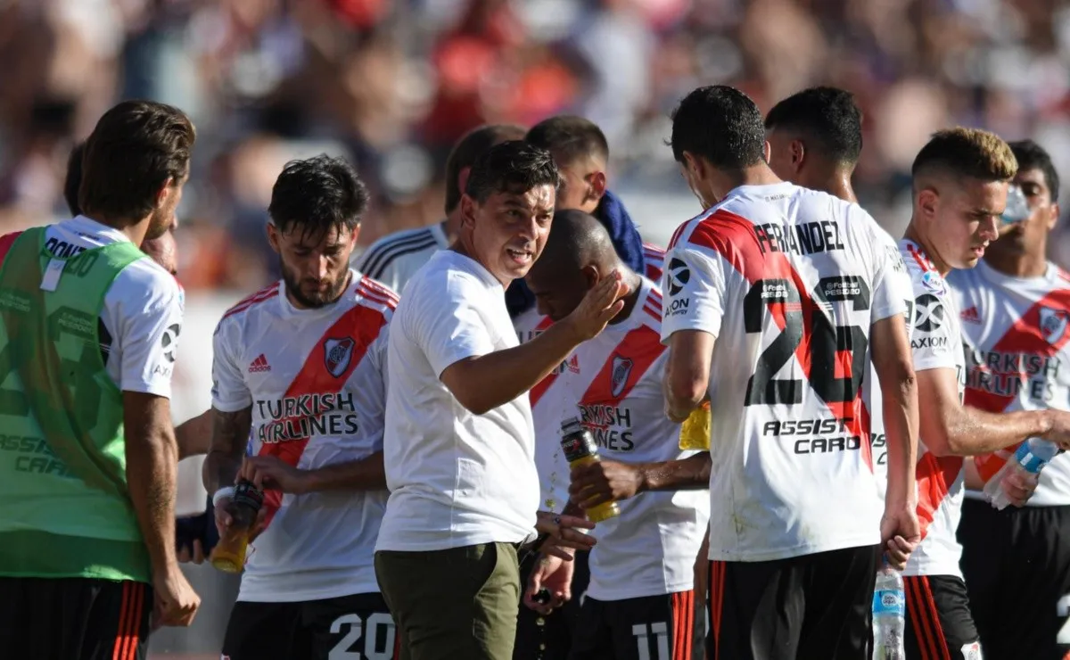 Tres jugadores de River en este torneo llegaron a 5 amarillas son Enzo Pérez, Martínez Quarta y Borré. (FOTO: Getty)