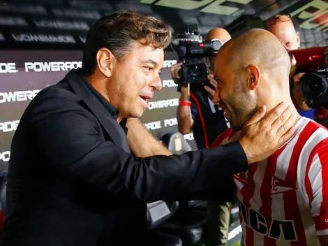 El saludo de Gallardo con Mascherano