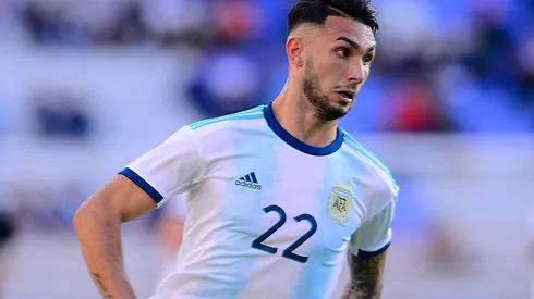 Valentín Castellanos, con la camiseta de la Sub-23 de Argentina.