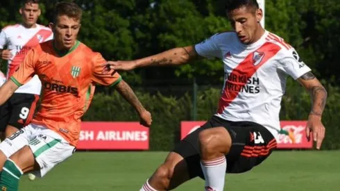 Desde que llegó a River hace casi un año, Fabrizio Angileri por primera vez jugó en la Reserva. (FOTO: @RiverPlate)