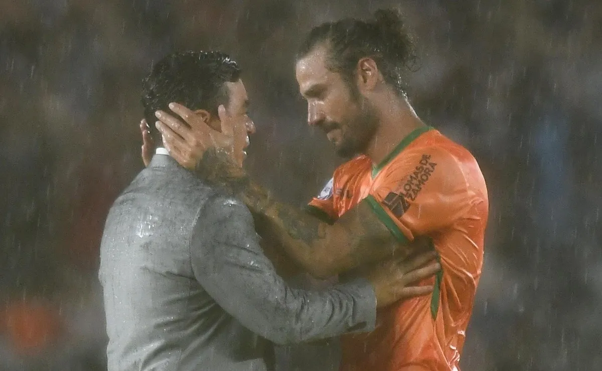 Gallardo y Osvaldo, cara a cara tras el triunfo de River vs. Banfield.