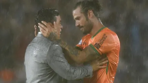 Gallardo y Osvaldo, cara a cara tras el triunfo de River vs. Banfield.