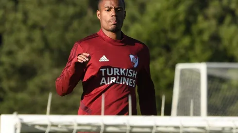 Nicolás De La Cruz, en la práctica de River.