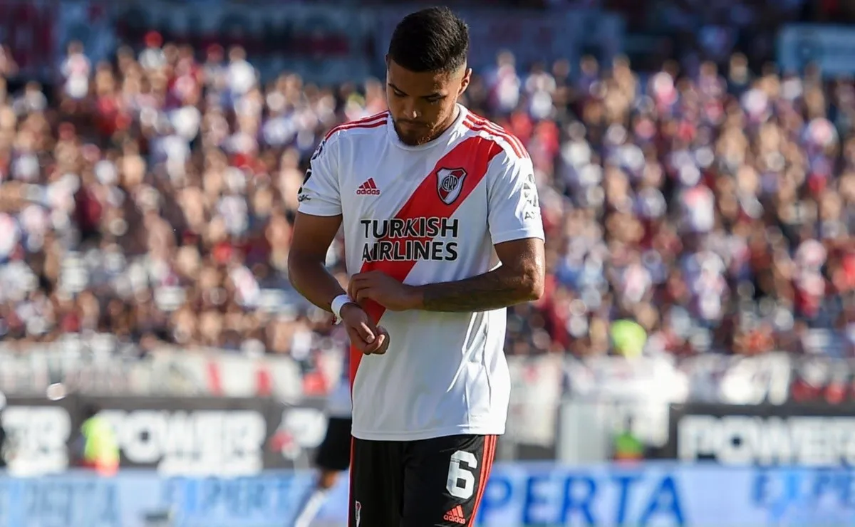 Paulo Díaz lleva 12 partidos oficiales en River, con una expulsión y dos amarillas. (FOTO: Getty)