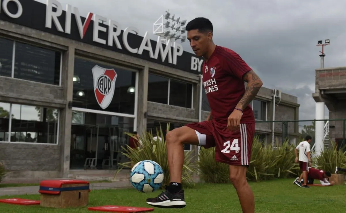 Los hijos de Enzo Pérez se entrenaron en Ezeiza