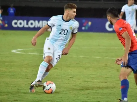 Julián Álvarez fue titular en el triunfo de Argentina ante Chile