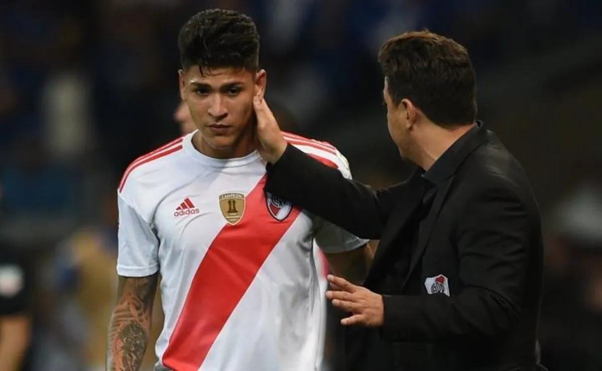 Carrascal junto a Gallardo, el DT más ganador de la historia de River.