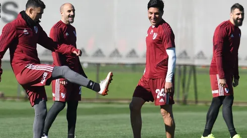 River se entrenó en el predio de Ezeiza.