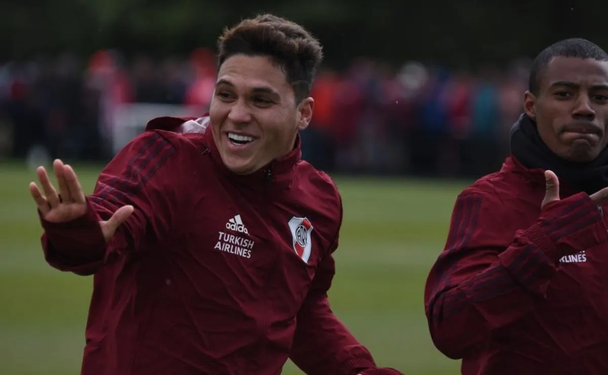 El colombiano fue protagonista de uno de los mejores momentos del entrenamiento.