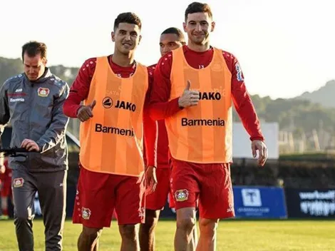 Alario, Palacios y una foto que genera nostalgia