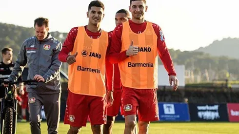 Palacios y Alario, juntos en Bayer Leverkusen.