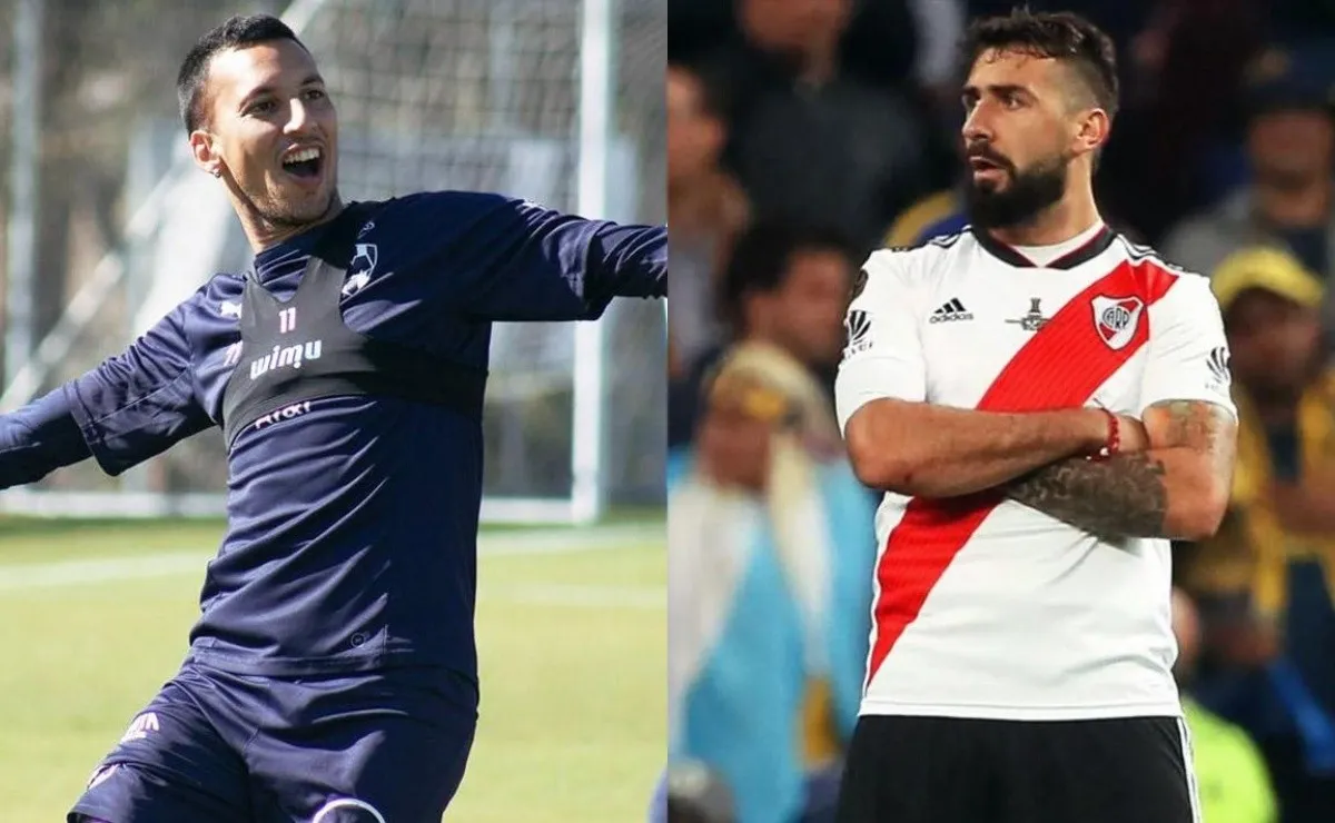 Vangioni emuló el festejo de Pratto ante Boca en Madrid.