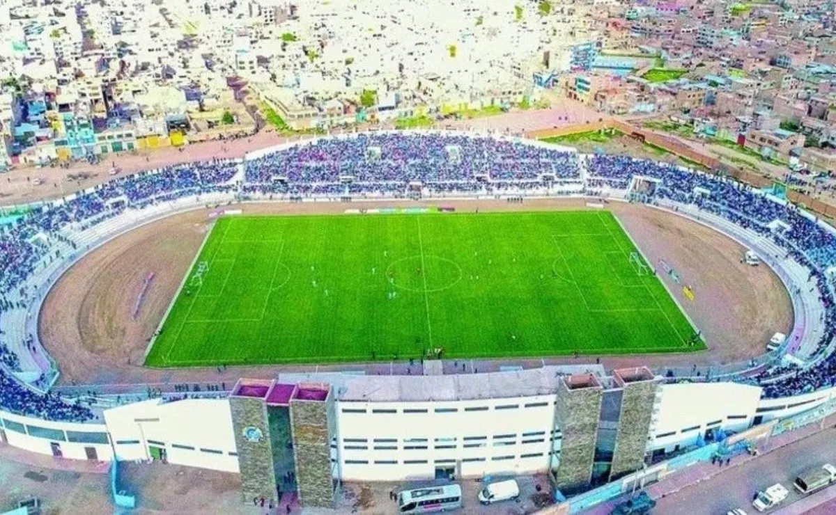 El estadio de Binacional, en la ciudad de Juliaca.