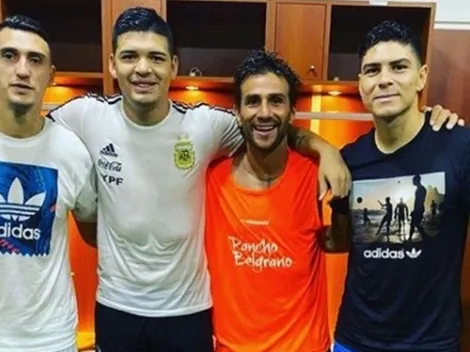 Ponzio y Suárez jugaron un partido con amigos en Córdoba